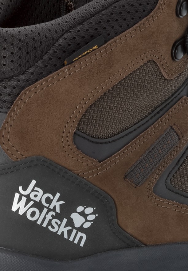 Brown Jack Wolfskin Vojo 3 Texapore Mid Men Hiking Shoes | 30240620