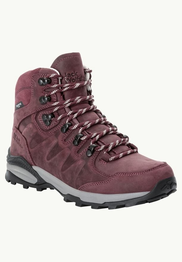 Burgundy Jack Wolfskin Refugio Prime Texapore Mid Women Hiking Shoes | 95353413