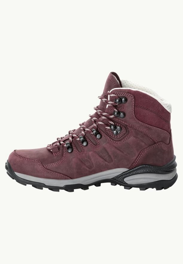 Burgundy Jack Wolfskin Refugio Prime Texapore Mid Women Hiking Shoes | 95353413
