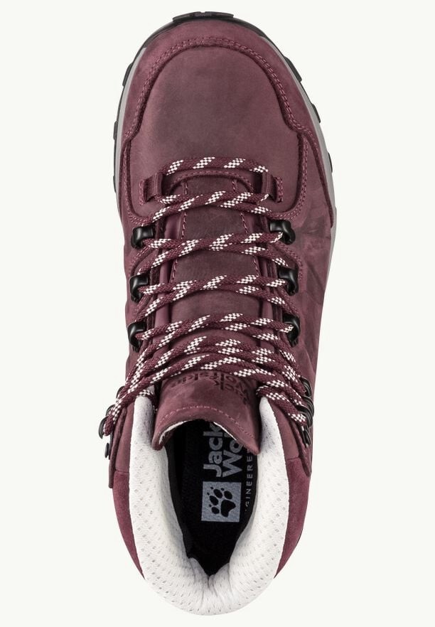 Burgundy Jack Wolfskin Refugio Prime Texapore Mid Women Hiking Shoes | 95353413