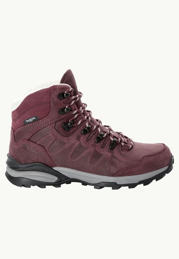 Burgundy Jack Wolfskin Refugio Prime Texapore Mid Women Hiking Shoes | 95353413