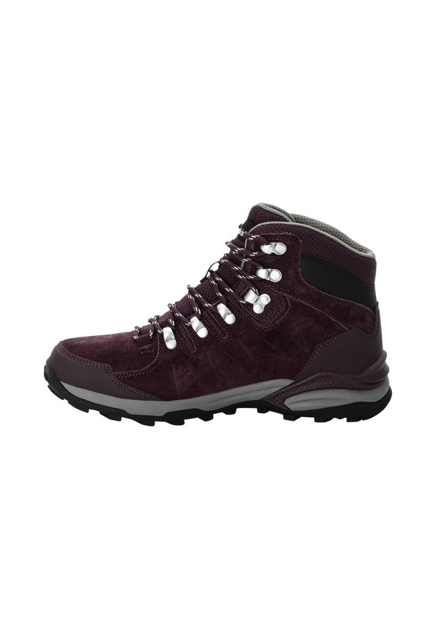 Burgundy Jack Wolfskin Refugio Texapore Mid Women Hiking Shoes | 88547514