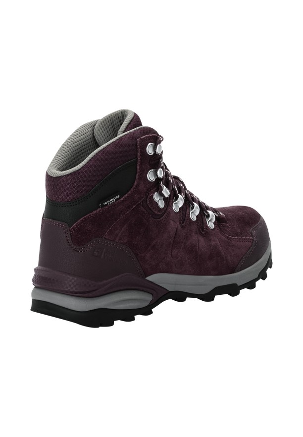 Burgundy Jack Wolfskin Refugio Texapore Mid Women Hiking Shoes | 88547514