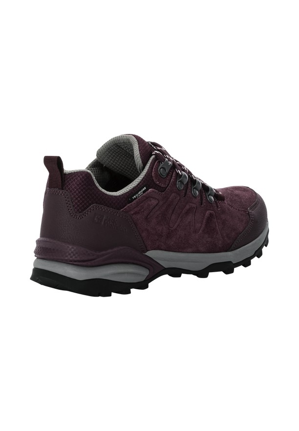 Burgundy Jack Wolfskin Refugio Texapore Low Women Hiking Shoes | 81604158