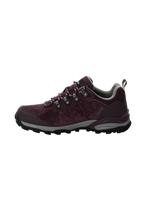 Burgundy Jack Wolfskin Refugio Texapore Low Women Hiking Shoes | 81604158