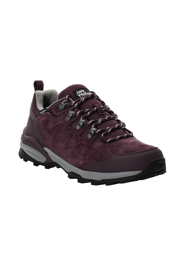 Burgundy Jack Wolfskin Refugio Texapore Low Women Hiking Shoes | 81604158