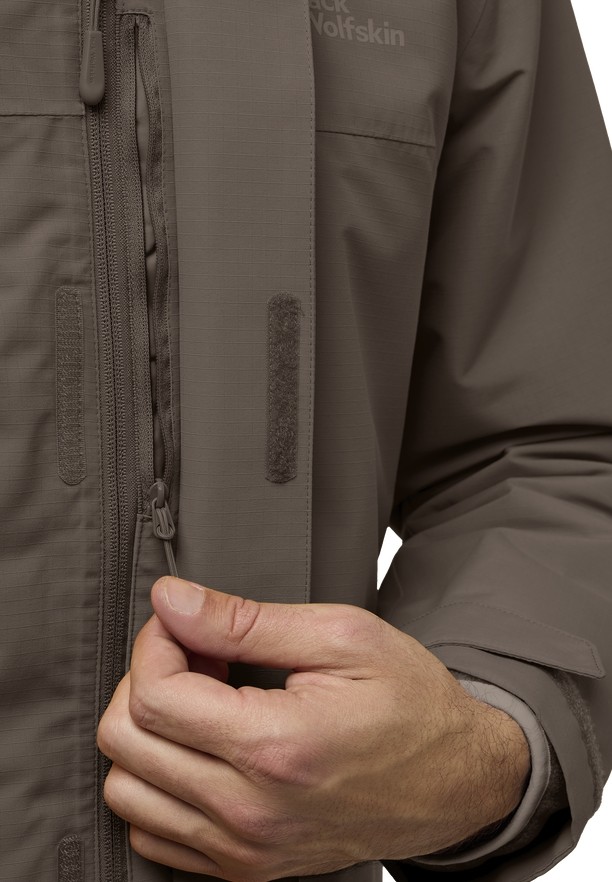 Coffee Jack Wolfskin Altenberg 3in1 Men Jackets | 17549587