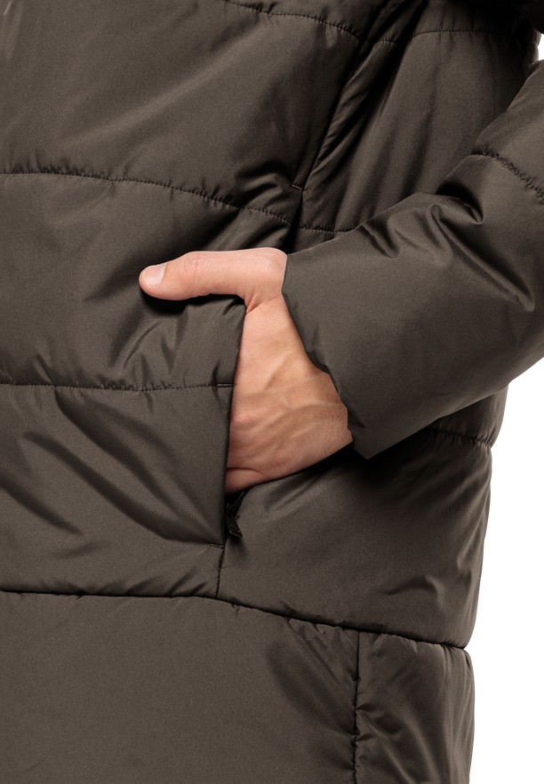 Coffee Jack Wolfskin Deutzer Long Men Jackets | 38832105