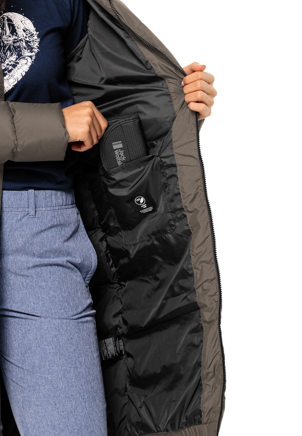 Coffee Jack Wolfskin Frozen Palace Women Down Coats | 90460529