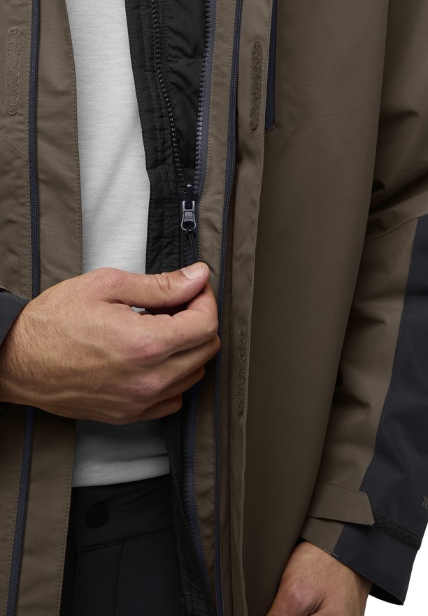 Coffee Jack Wolfskin Jasper 3in1 Men Jackets | 35989572