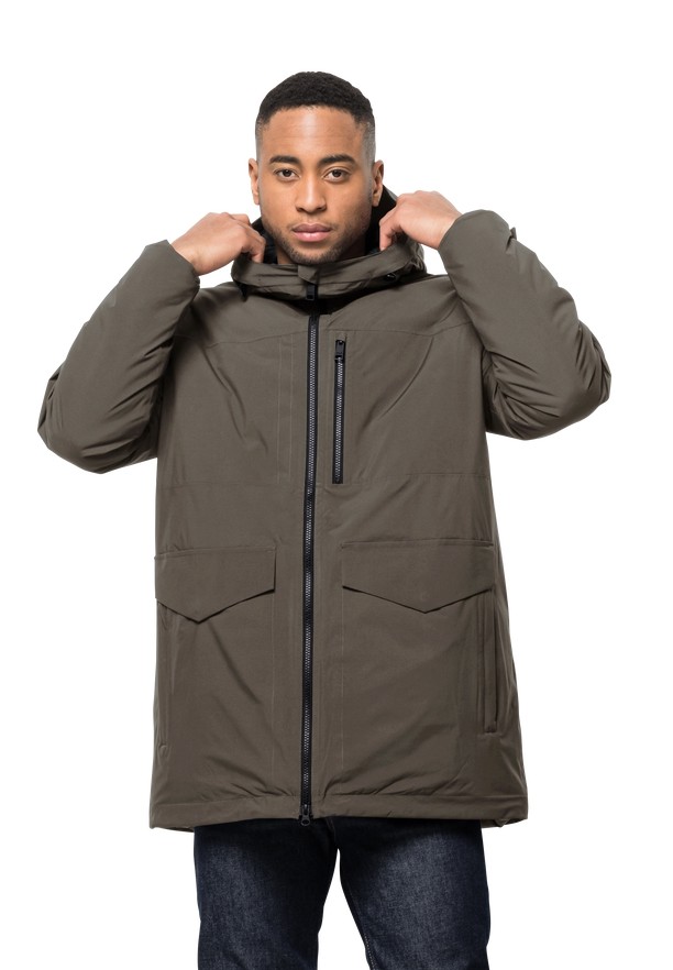 Coffee Jack Wolfskin Koenigsbau Men Coats | 96189411