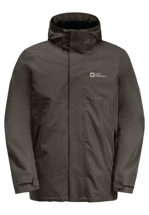 Coffee Jack Wolfskin Luntal 3in1 Men Jackets | 45791010