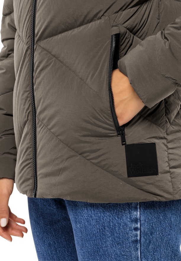 Coffee Jack Wolfskin Marienplatz Women Down Jackets | 17507529