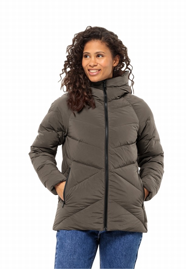 Coffee Jack Wolfskin Marienplatz Women Down Jackets | 17507529