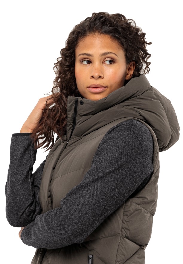 Coffee Jack Wolfskin Marienplatz Women Vest | 14204435