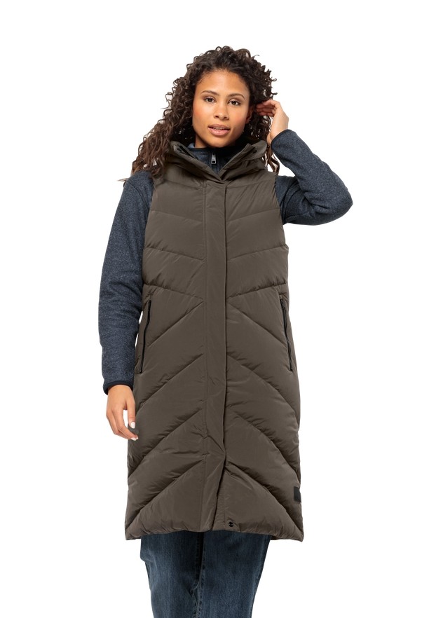 Coffee Jack Wolfskin Marienplatz Women Vest | 14204435