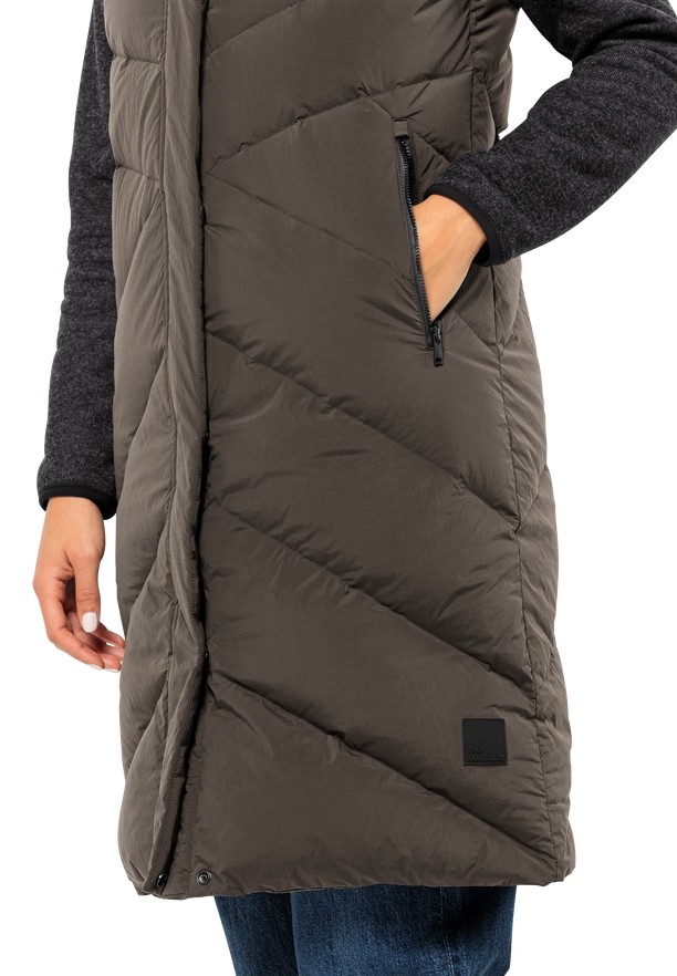 Coffee Jack Wolfskin Marienplatz Women Vest | 14204435