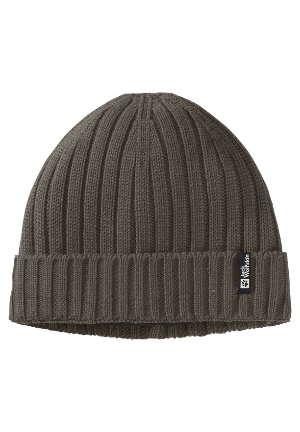 Coffee Jack Wolfskin Rib Knit Men Beanie | 55595074