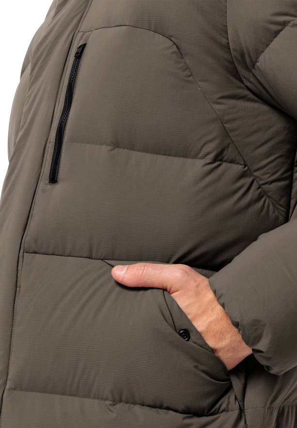 Coffee Jack Wolfskin Roemertor Men Down Jackets | 25215074