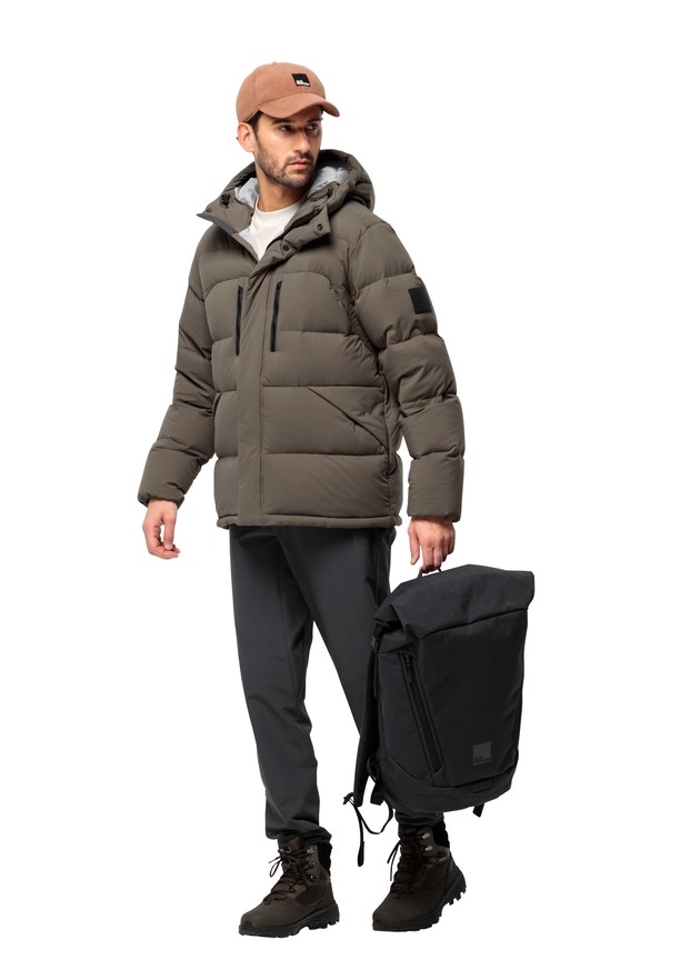 Coffee Jack Wolfskin Roemertor Men Down Jackets | 25215074