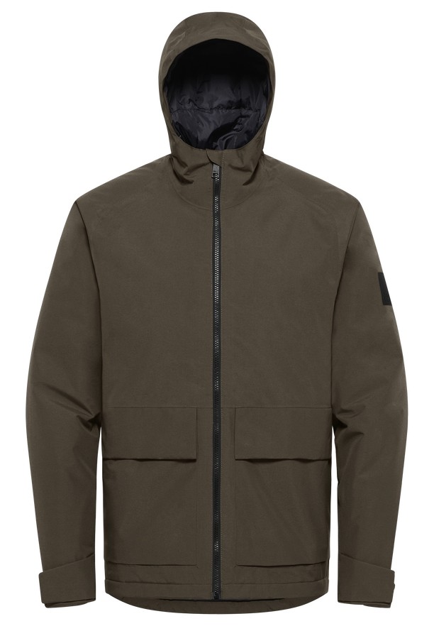 Coffee Jack Wolfskin Tempeltor Men Rain Jackets | 27605853