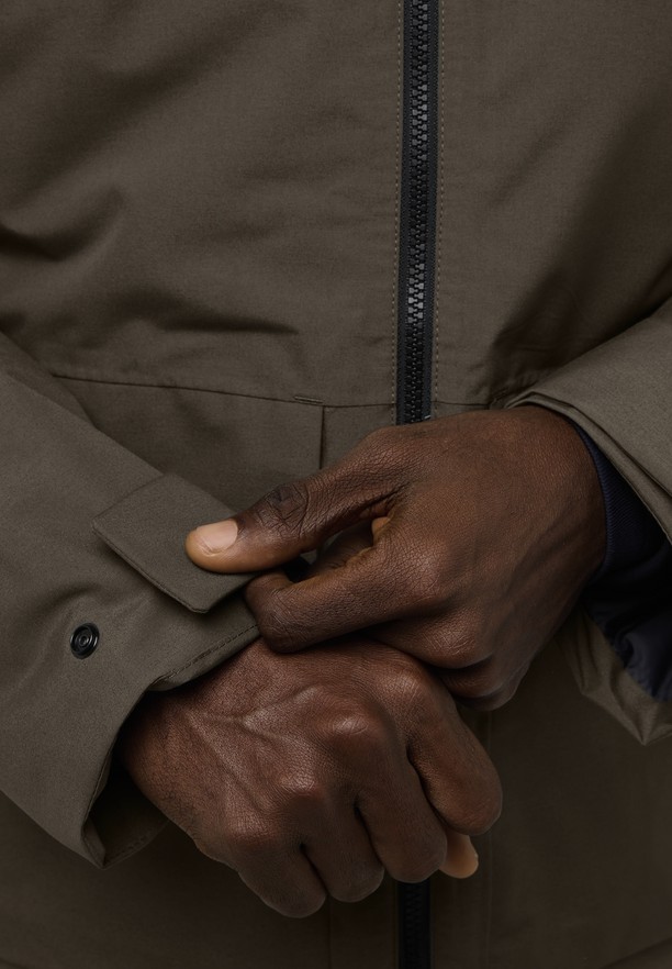 Coffee Jack Wolfskin Tempeltor Men Rain Jackets | 27605853