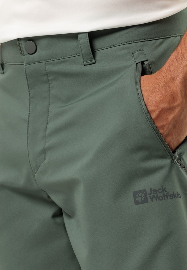 Green Jack Wolfskin Active Track Men Shorts | 10590530