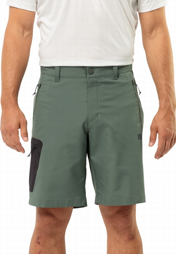 Green Jack Wolfskin Active Track Men Shorts | 10590530