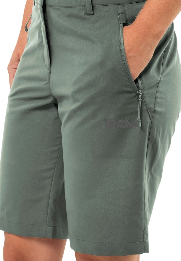 Green Jack Wolfskin Active Track Women Shorts | 11297357