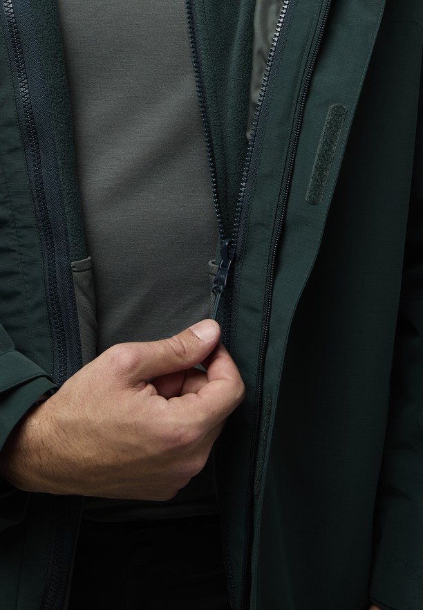 Green Jack Wolfskin Altenberg 3in1 Men Jackets | 61163345