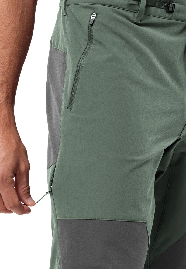 Green Jack Wolfskin Andur Men Hiking Pants | 53692141