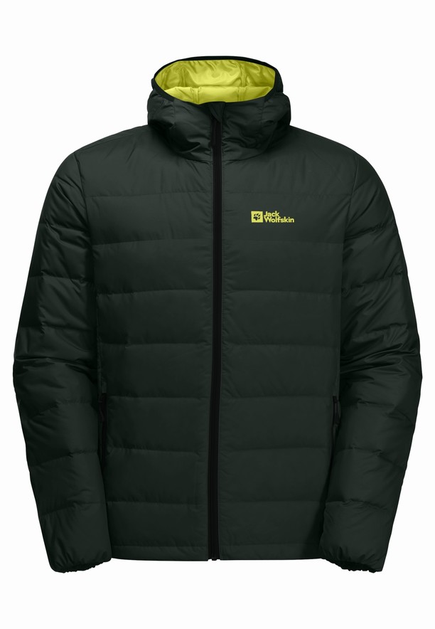 Green Jack Wolfskin Ather Hoody Men Down Jackets | 98601720