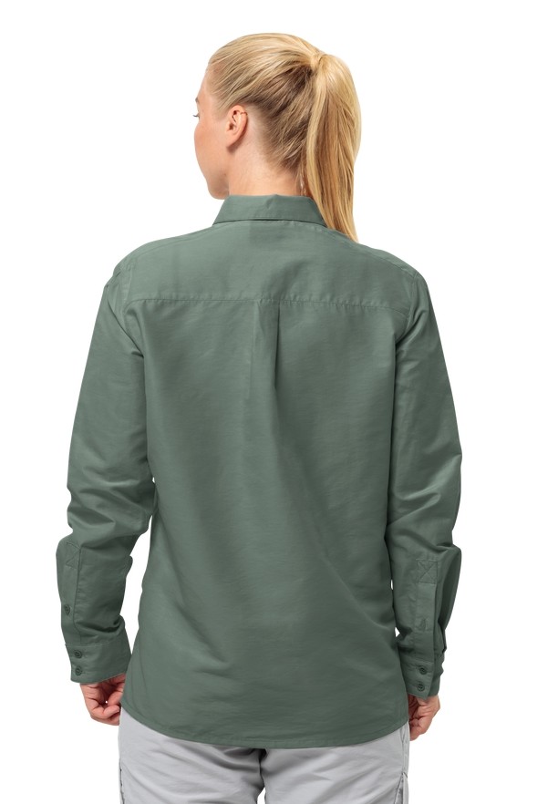 Green Jack Wolfskin Barrier Ls Women Shirts | 99240511