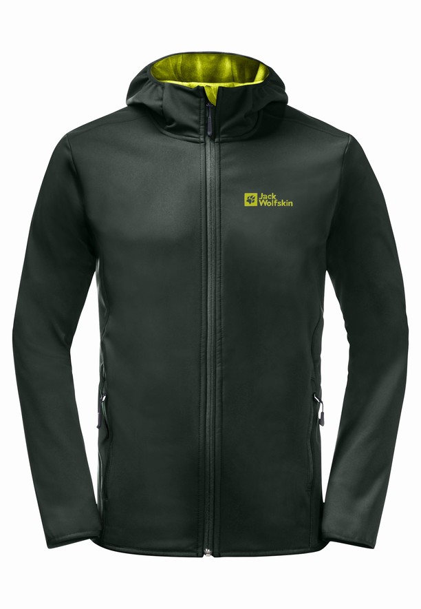 Green Jack Wolfskin Bornberg Hoody Men Softshell Jackets | 12693723
