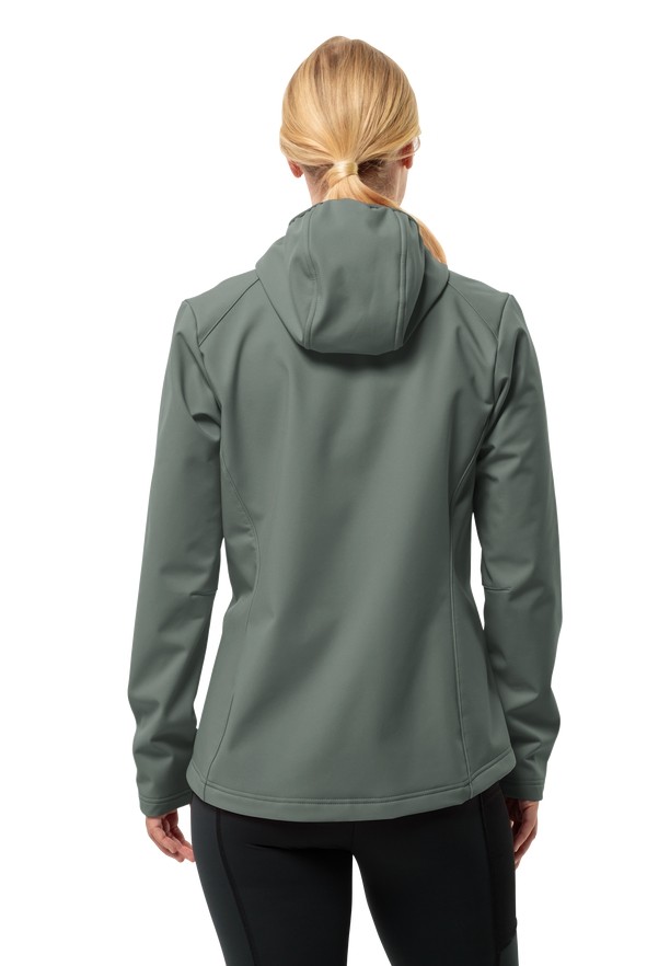 Green Jack Wolfskin Bornberg Hoody Women Softshell Jackets | 17046882