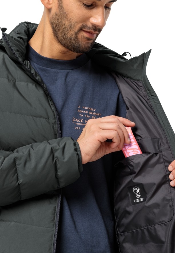 Green Jack Wolfskin Colonius Men Down Jackets | 38057705