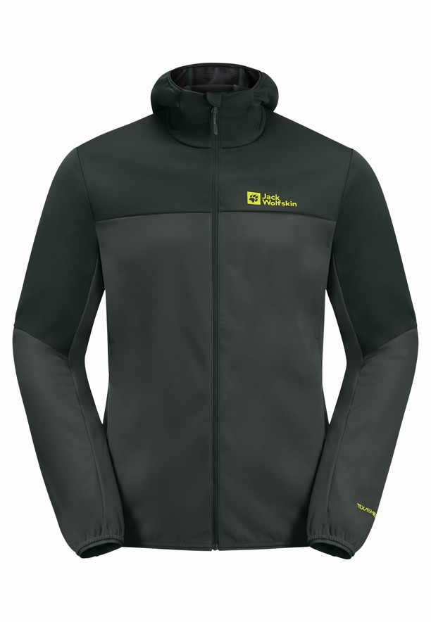 Green Jack Wolfskin Feldberg Hoody Men Softshell Jackets | 56612878