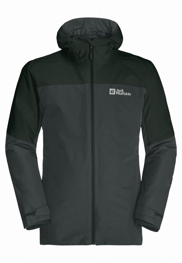 Green Jack Wolfskin Glaabach 3in1 Men Jackets | 43815888