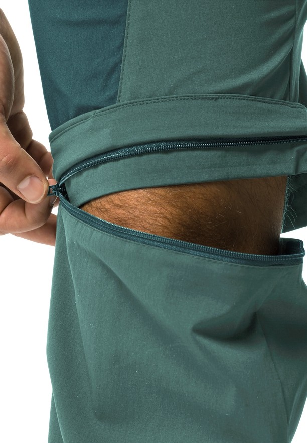 Green Jack Wolfskin Glastal Zip Away Men Hiking Pants | 37929367