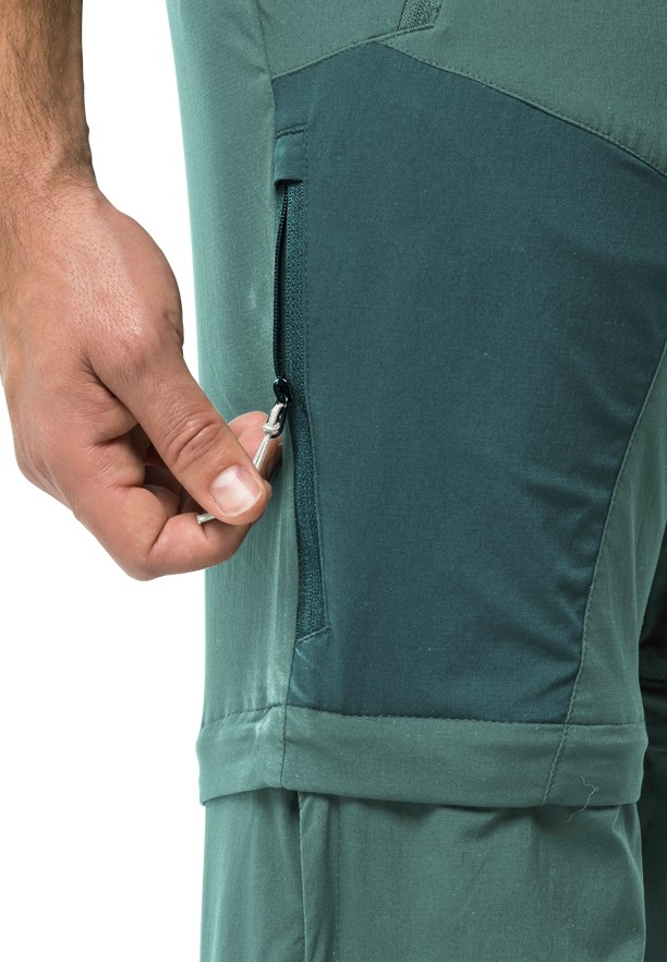 Green Jack Wolfskin Glastal Zip Away Men Hiking Pants | 37929367
