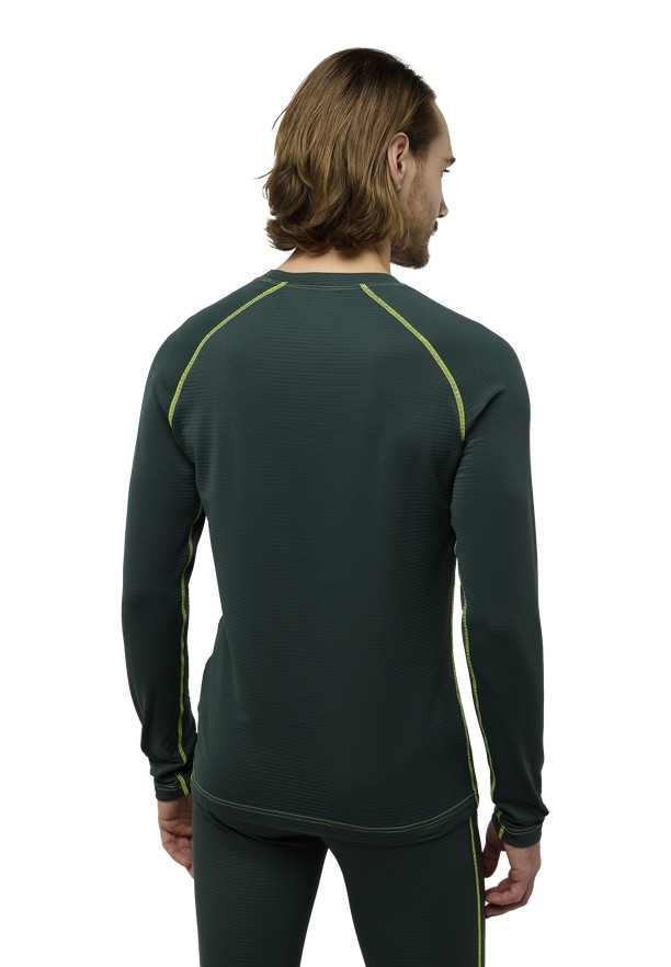 Green Jack Wolfskin Infinite Warm Ls Men T Shirts | 26057580