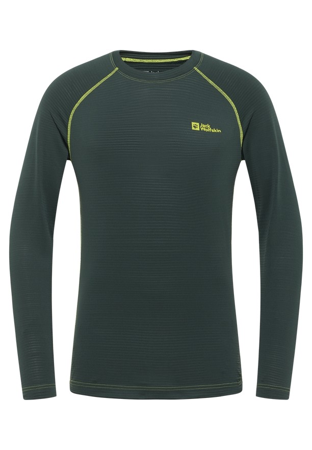 Green Jack Wolfskin Infinite Warm Ls Men T Shirts | 26057580