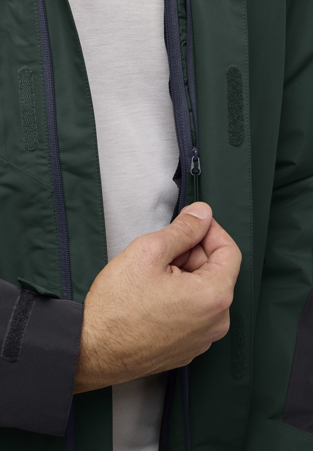 Green Jack Wolfskin Jasper 3in1 Men Jackets | 20210293