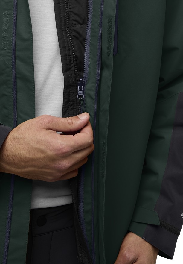 Green Jack Wolfskin Jasper 3in1 Men Jackets | 20210293