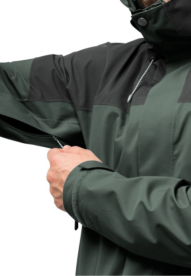 Green Jack Wolfskin Kammweg 2l Men Rain Jackets | 40048601