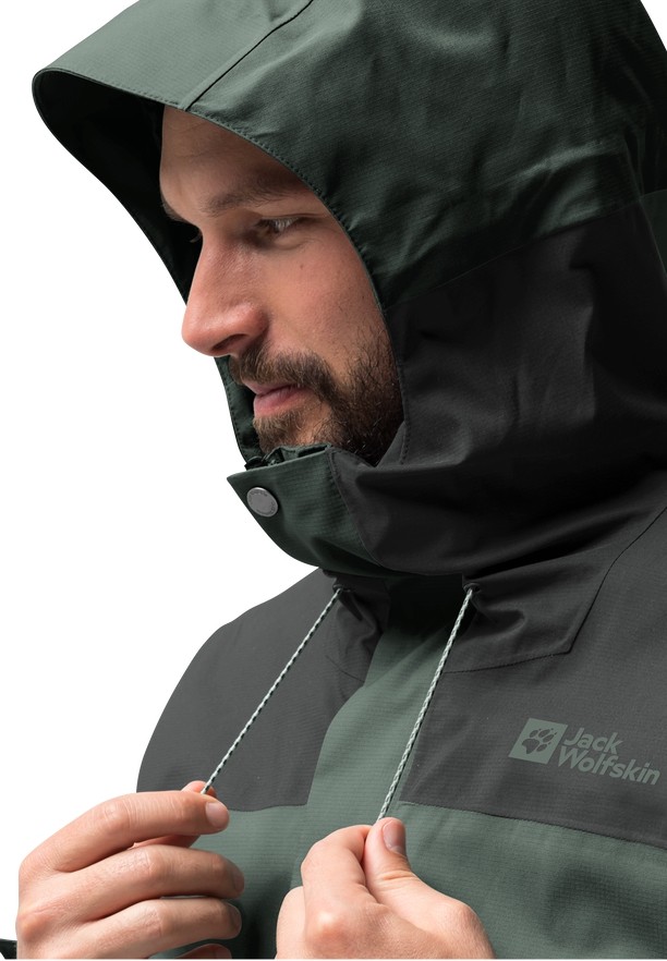 Green Jack Wolfskin Kammweg 2l Men Rain Jackets | 40048601