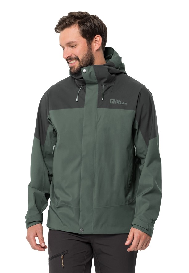Green Jack Wolfskin Kammweg 2l Men Rain Jackets | 40048601