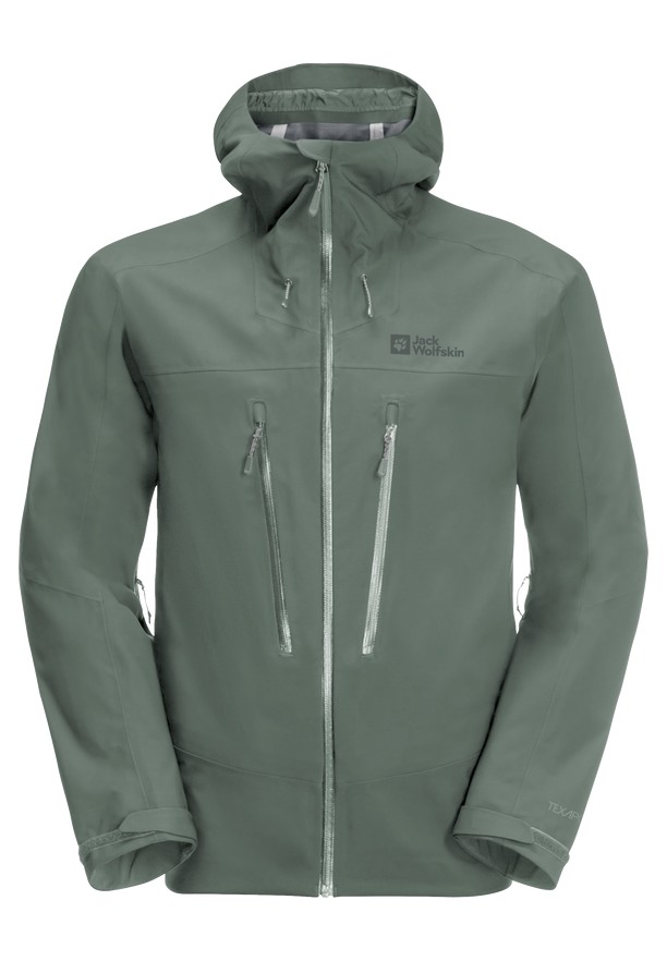 Green Jack Wolfskin Kammweg 3l Men Rain Jackets | 56030884