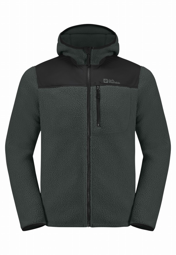 Green Jack Wolfskin Kammweg Pile Fz Men Fleece Jackets | 15936085
