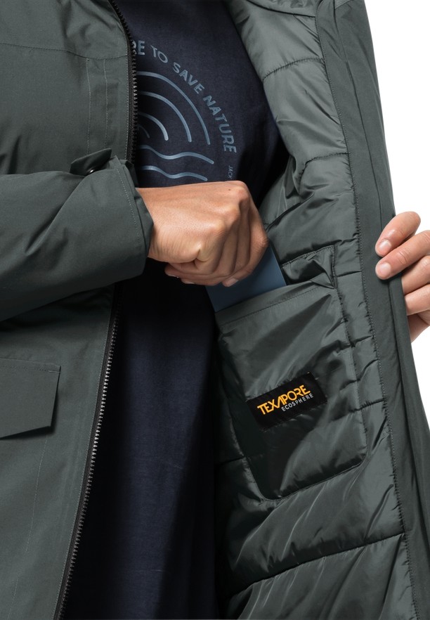 Green Jack Wolfskin Koenigsbau Men Coats | 77177825